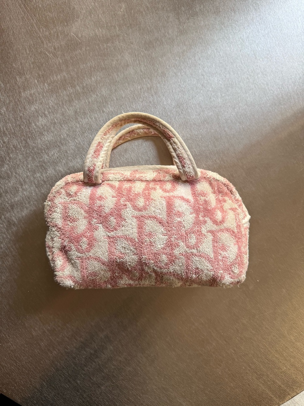 DIOR PINK TERRYCLOTH POCHETTE